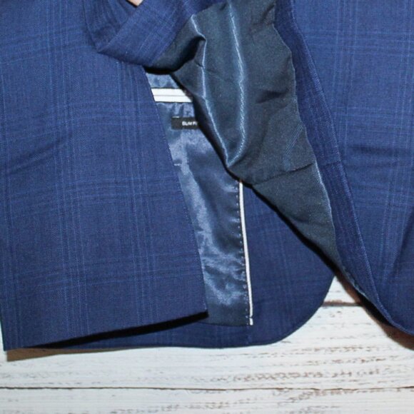 Awearness Kenneth Cole Slim Fit Sport Coat Blue Size 44 Regular - Picture 7 of 8